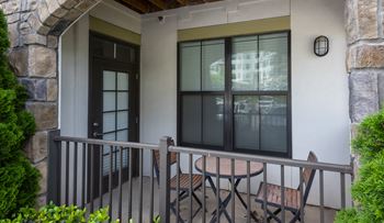 Private patio at 4700 Colonnade Apartments in Birmingham, AL